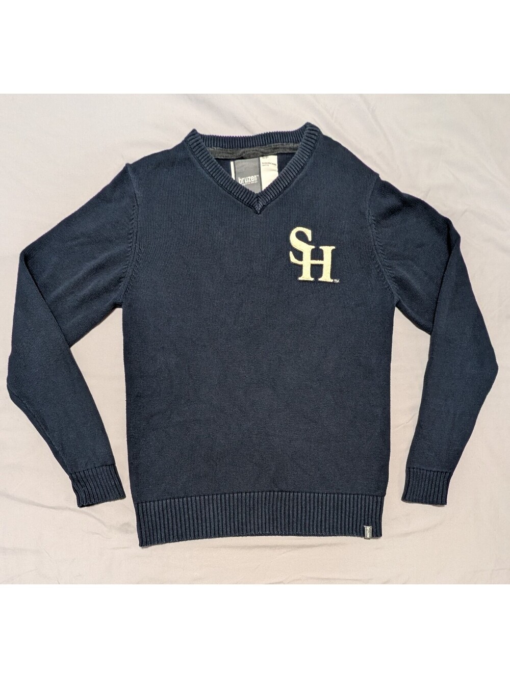 Sam Houston State University Bearkats Sweater Mens S Small Bruzer Navy V-Neck